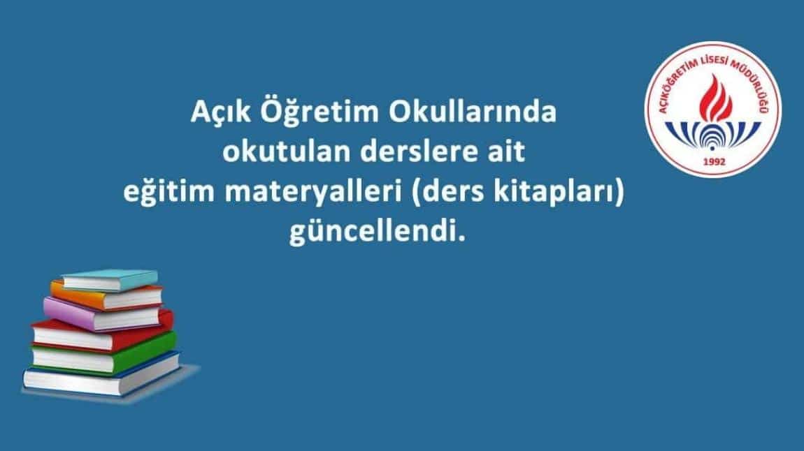 Açık öğretim okulları ders eğitim materyalleri değişikliği 